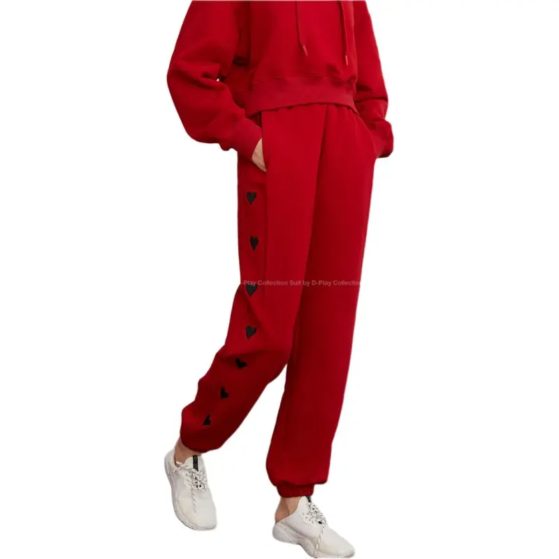 DPLAY Casual Pants Women's Christmas Red-1