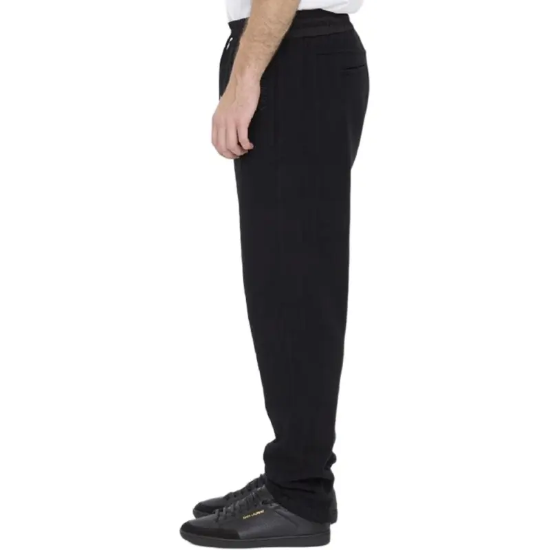 SAINT LAURENT Drawstring Straight Leg Trousers-4