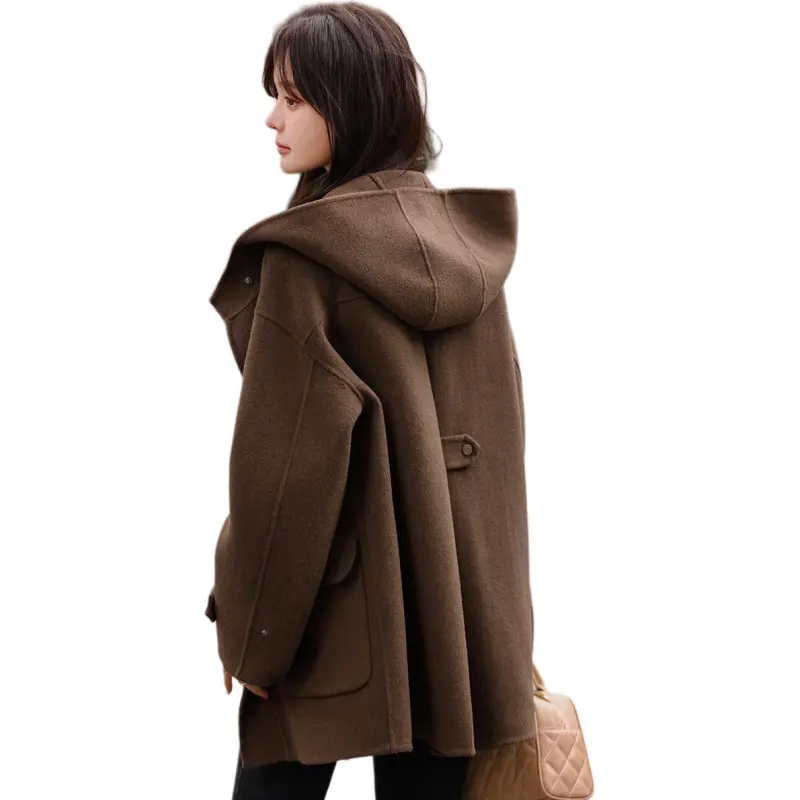 Mo Han Yi Mei Coat Women's Star Copper Coffee-2