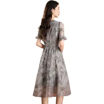 Mylan Short Sleeved Dress Women's Gray