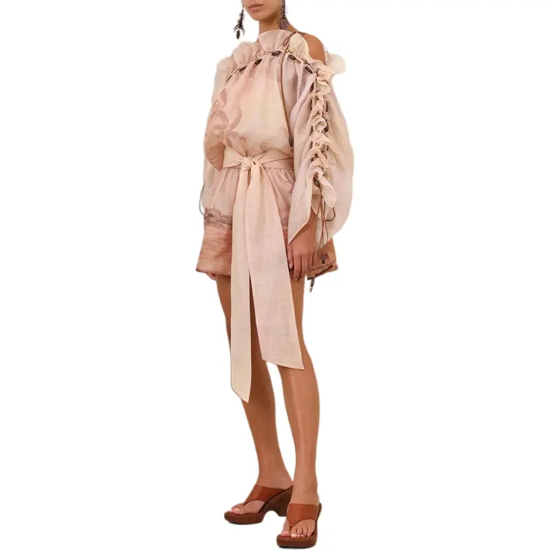 Zimmermann SS25 Long-Sleeved Dresses Women's Rusty Seaside-4