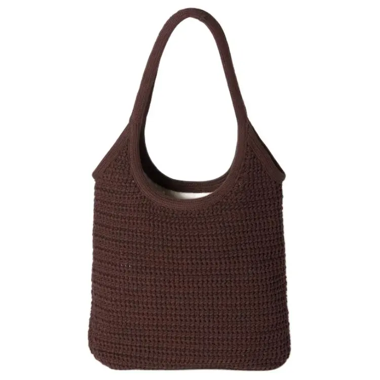 MIU MIU Ivy Cotton Tote Bag, Shopping Bag, Handbag Women's Dark Brown-2