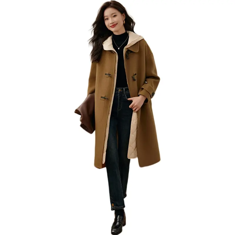 Mo Han Yi Mei Coat Women's Eco Khaki-5