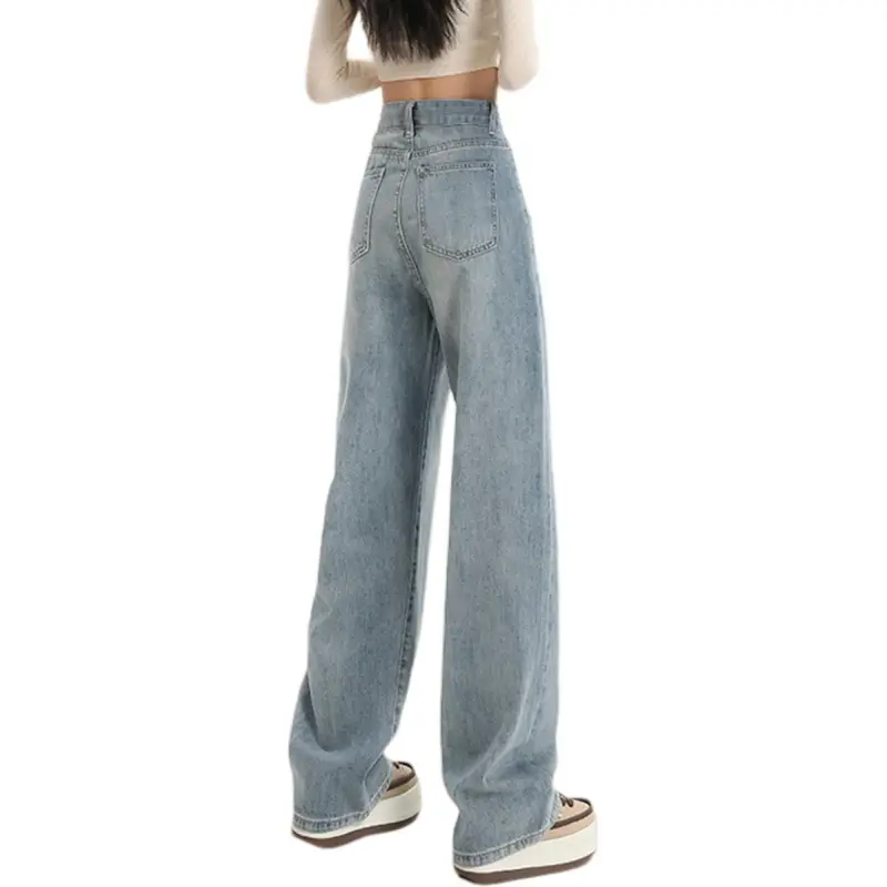 Weixi Jeans Women's Cool Tea Blue-3