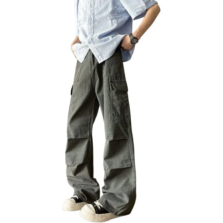 CORNILOT Casual Pants Unisex Gray-3