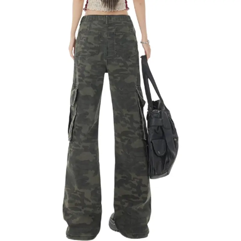 BENGEN Cargo Pants Unisex Camouflage-5