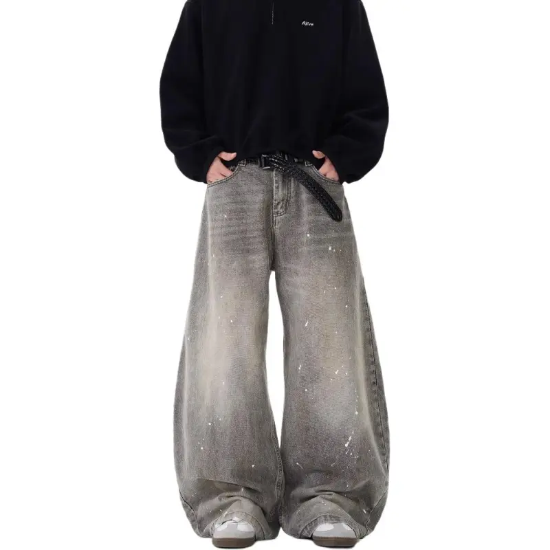 DUATOGE Jeans Men Smoke Gray -2