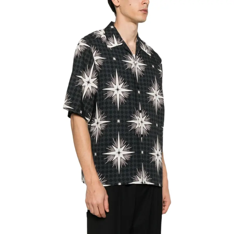 AMIRI Monogram Print Buttoned Shirt-3