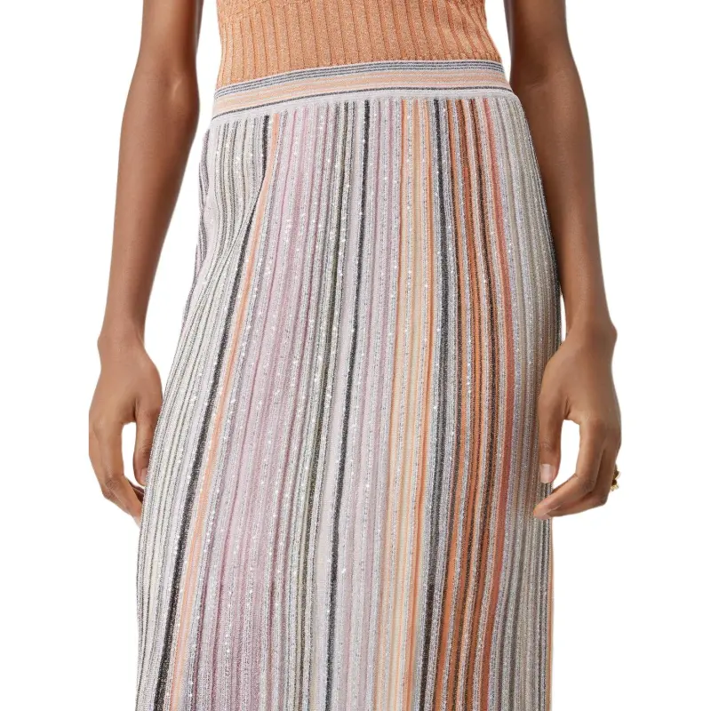 MISSONI Sequinned Pleated Skirt-4