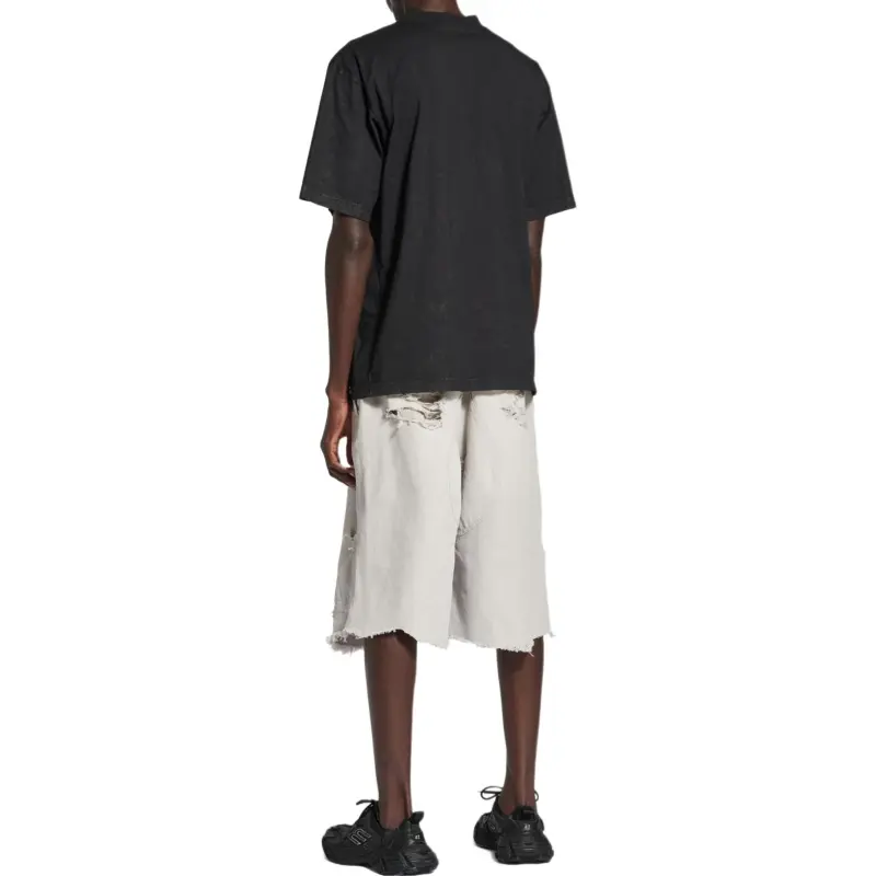 Balenciaga SS25 T Shirt Regular Fit Unisex Black-4