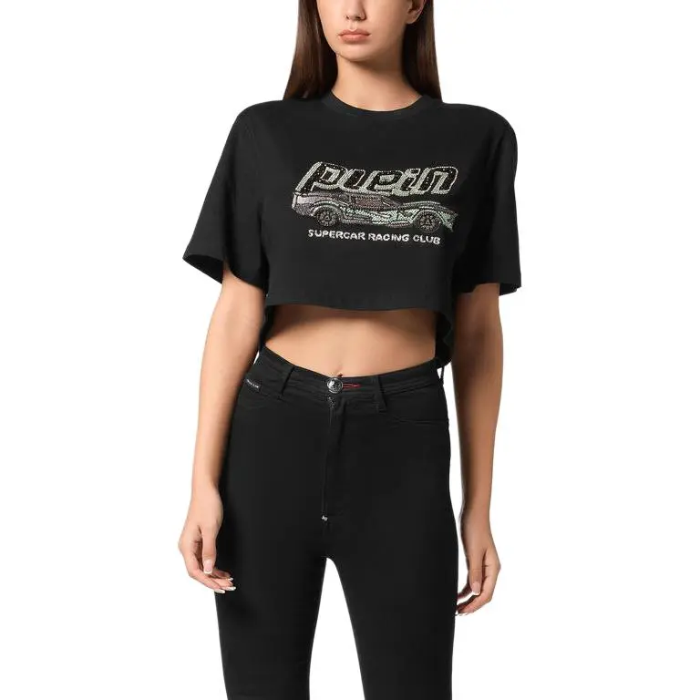 PHILIPP PLEIN Car Cropped T shirt-1