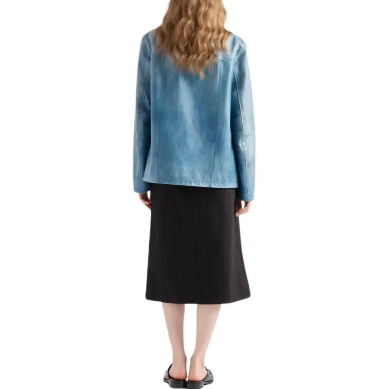 PRADA Washed Leather Jacket-3