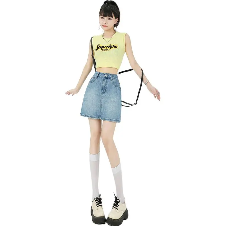7 SEVFUN Denim Short Skirts Women's-2