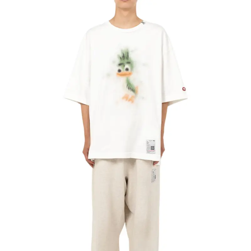 Maison Mihara Yasuhiro Leon print Distressed T shirt-2