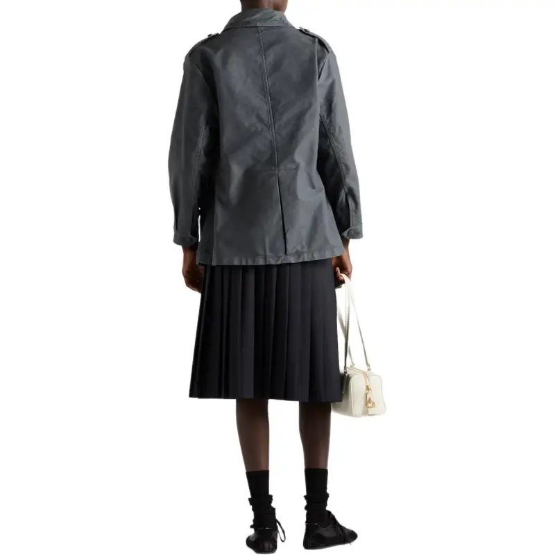 PRADA Pleated Midi Skirt-2