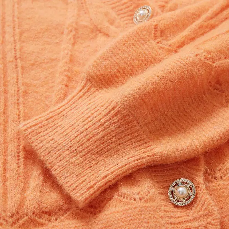 JINJU Sweaters Women's Orange-3