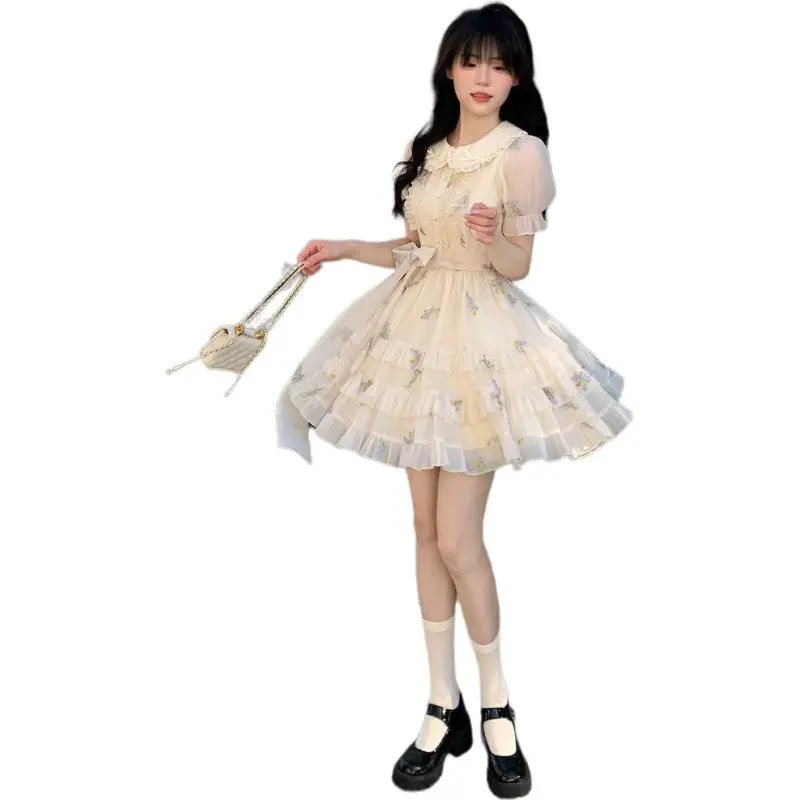 Mu Xiao Xin Short Sleeved Dress Women's-2