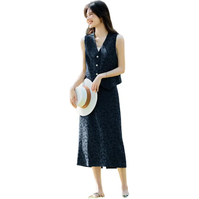 XWI Skirt Set Women's Denim Blue-1