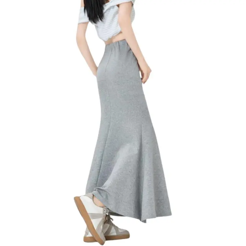 Flowers In Water Casual Long Skirt Women's-1