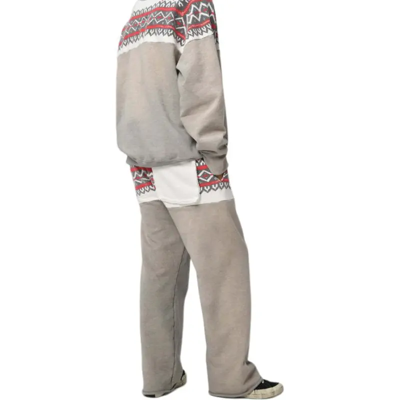 Bowwow SS25 SNOW FLAKE SWEAT PANTS Knitted Sweatpants Unisex-6