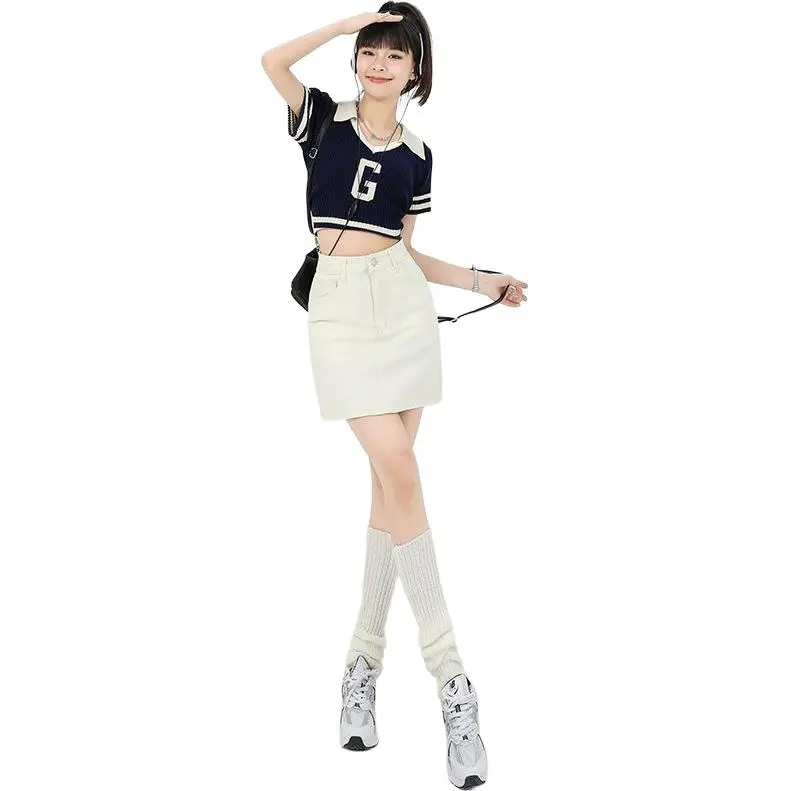 7 SEVFUN Denim Short Skirts Women's-4