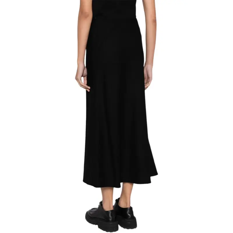 Yohji Yamamoto Milling Serge Flared Midi Skirt-2