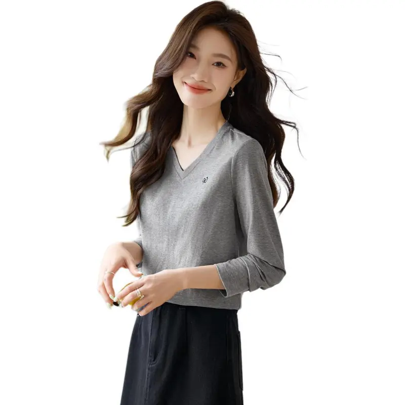 Mo Han Yi Mei T Shirt Women's Gray-2