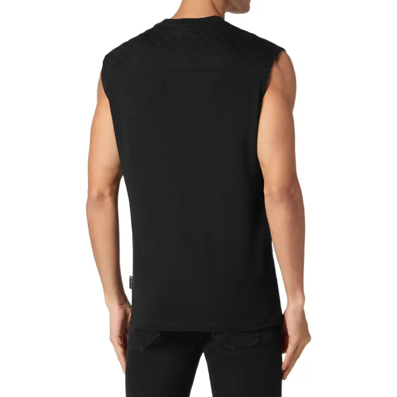 PHILIPP PLEIN Logo appliqué Cotton Tank Top-2