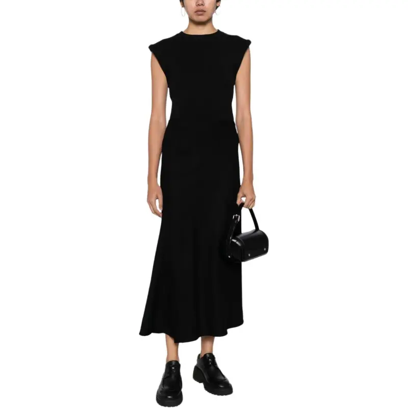 Yohji Yamamoto Milling Serge Flared Midi Skirt-1