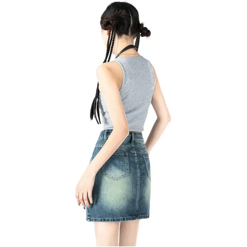 7 SEVFUN Denim Short Skirts Women's-1
