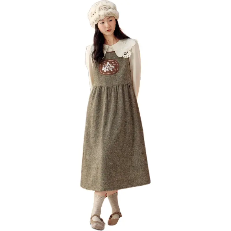 ZIHAN Sleeveless Dress Women's Pasture Green-3