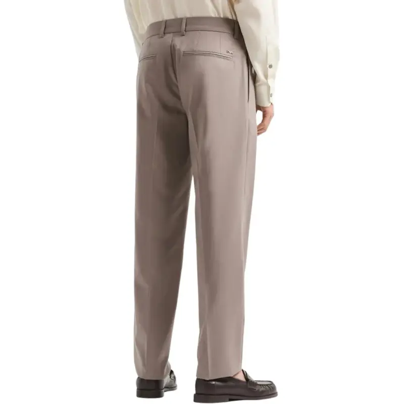 EMPORIO ARMANI Lightweight Virgin Wool blend Twill Chinos-3