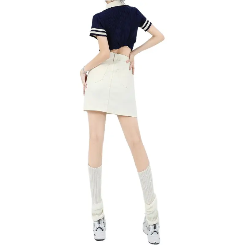 7 SEVFUN Denim Short Skirts Women's-5