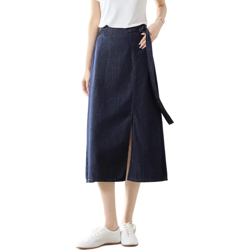Mo Han Yi Mei Denim Long Skirt Women's-3