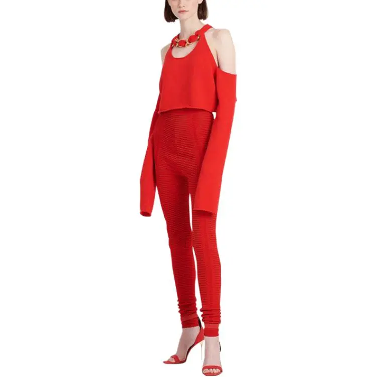 BALMAIN SS22 Sweater Women's Red-2