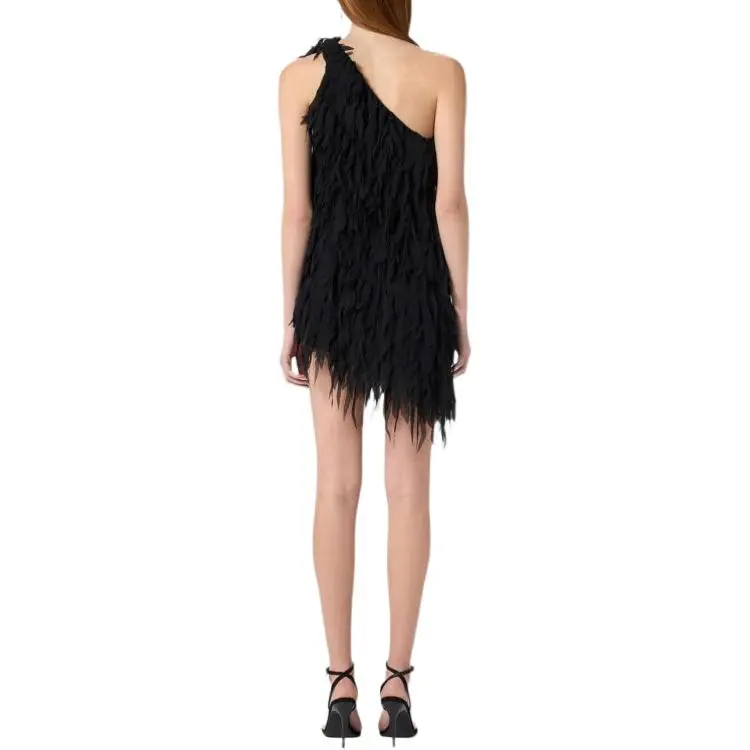 Blumarine Fringed Georgette Mini Dress-3