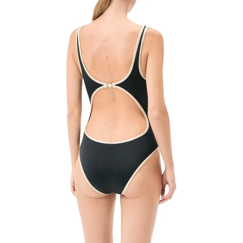 CHANEL One piece Swimsuit Women's Black-2