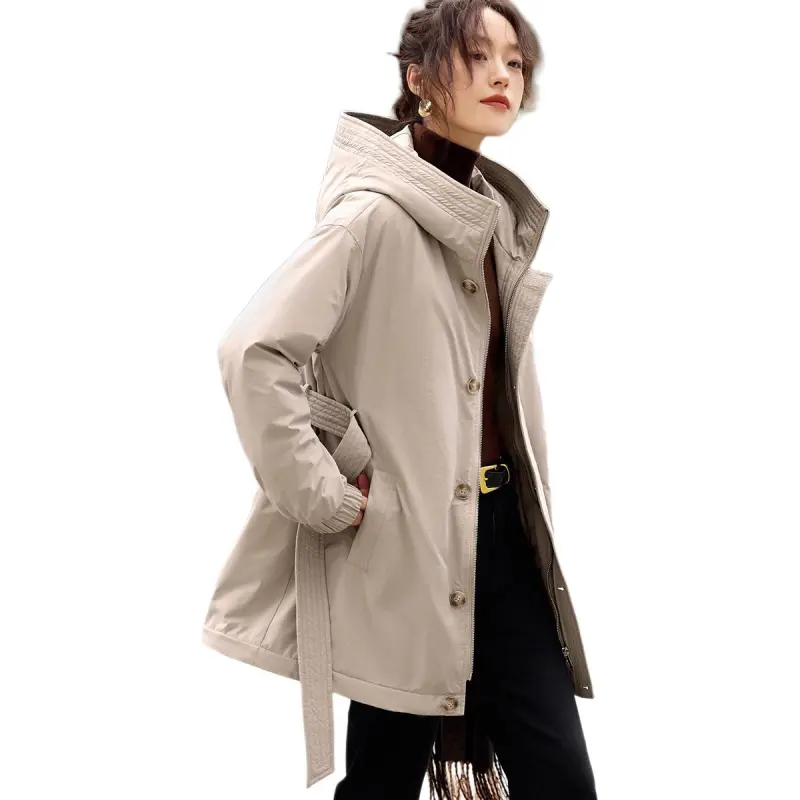 Mo Han Yi Mei Puffer Jacket Women's Light Khaki-1