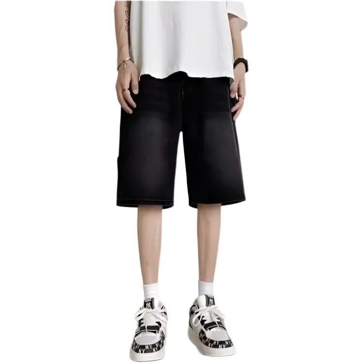 PAINT STAIN Denim Shorts Men-13
