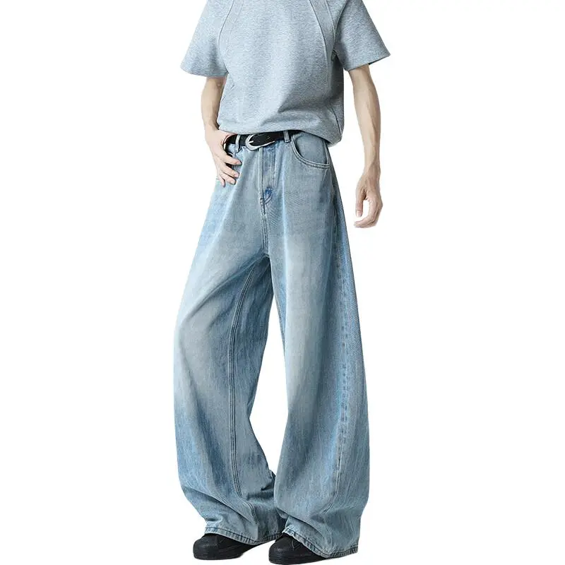 KEIRANDUN Jeans Unisex Blue-1