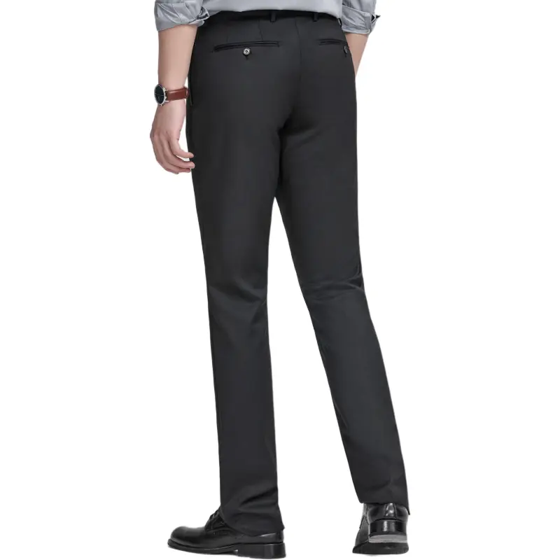 GOLDLION Spring Summer Suit Trouser Slim Fit Men's Black/Navy Blue-7
