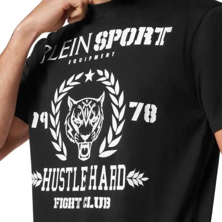 PLEIN SPORT Logo print Cotton Polo Shirt-4