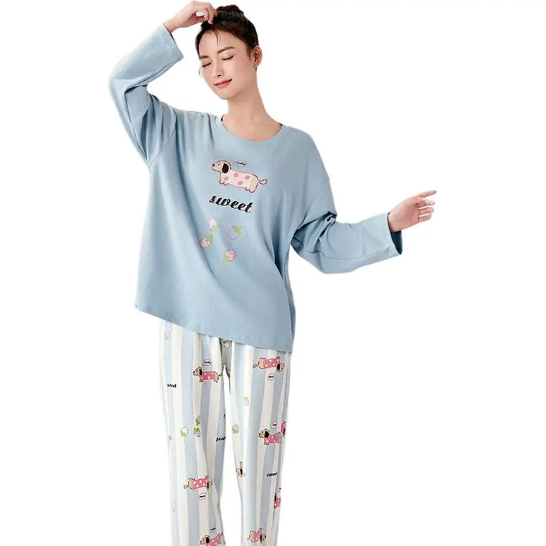 ZAO FU NIAO Pajama Set Women's Celestial Blue-1