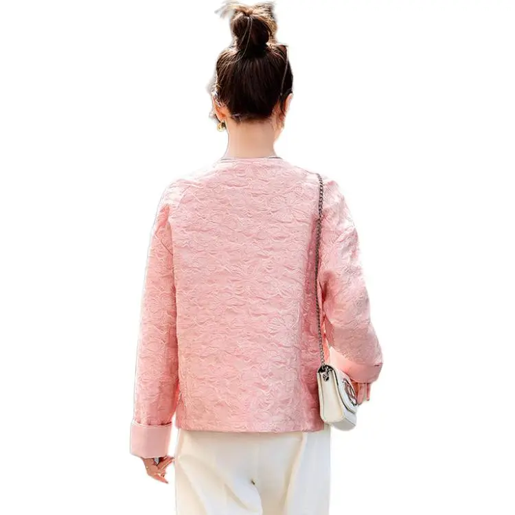 PIERRE CARDIN Cropped Coats Women's Pink-2