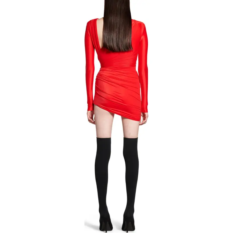 Balenciaga Long Sleeve Gathered Dress-3