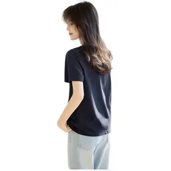 Mu Xiao Xin T Shirt Women's Navy Blue