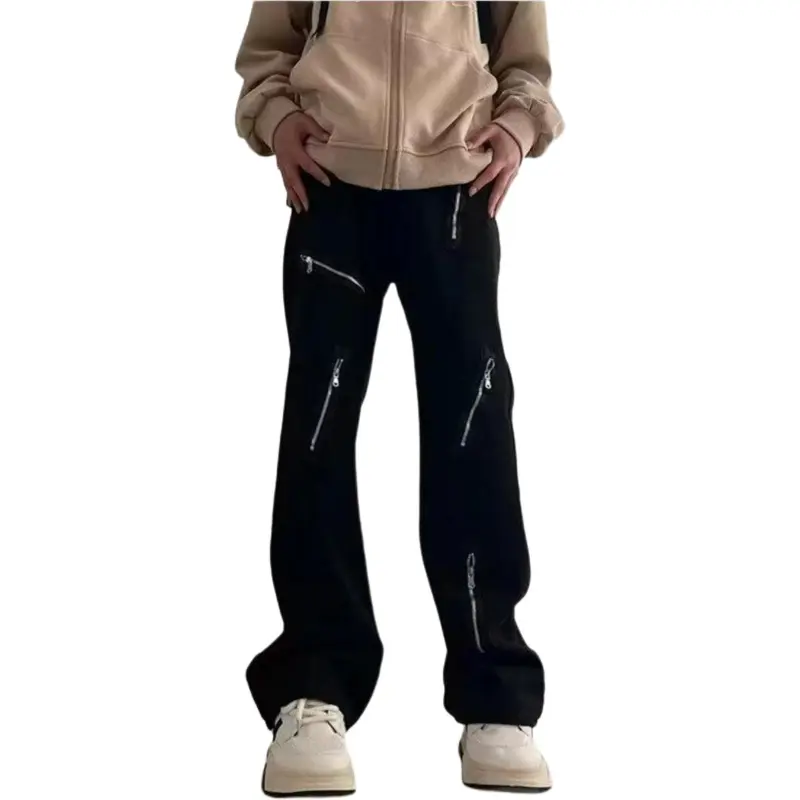BENGEN Jeans Unisex Hip Hop Black-4