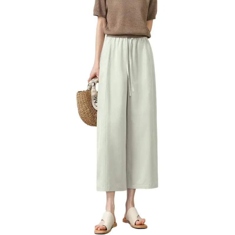 Weixi Casual Pants Women's Cream Apricot-3