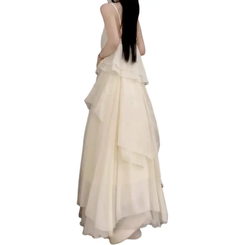 GOSO Slip Dresses Women's White-3