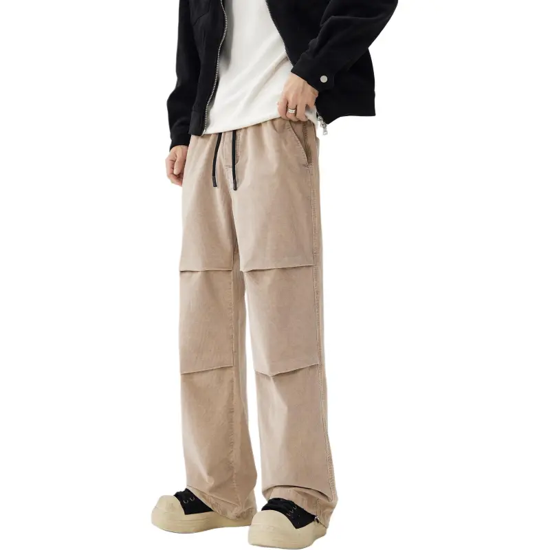 SONGS ALONG Casual Pants Unisex Khaki-4